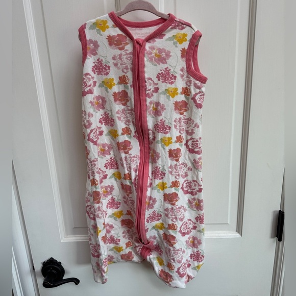 Burt’s Bees 6-12M Medium White Multicolor Floral Girls Baby Sleepsack - Picture 1 of 4